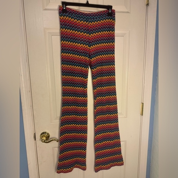 Trina Turk Perleen Rainbow Honeycomb Hippie Pant Size P(p 0-2) NWOT - Picture 3 of 13